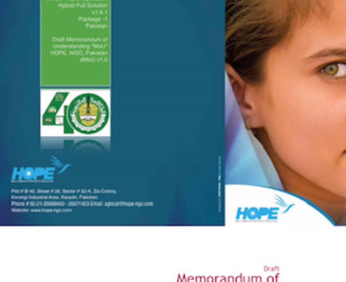 UniservArabia LLC sign MoU with HOPE NGO, Pakistan